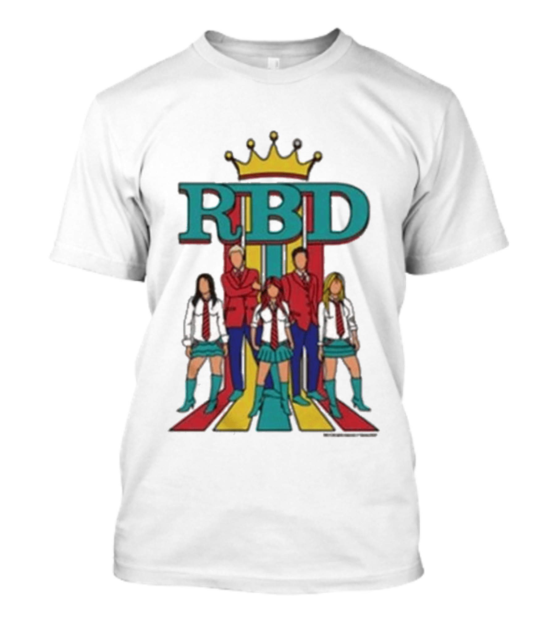 RBD Logo With Crown And Colorful Band Members T-Shirt