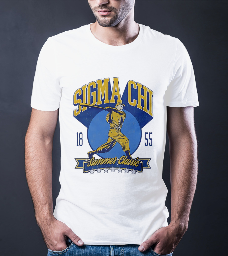 Sigma Chi Baseball Player Summer Classic 1855 T-Shirt