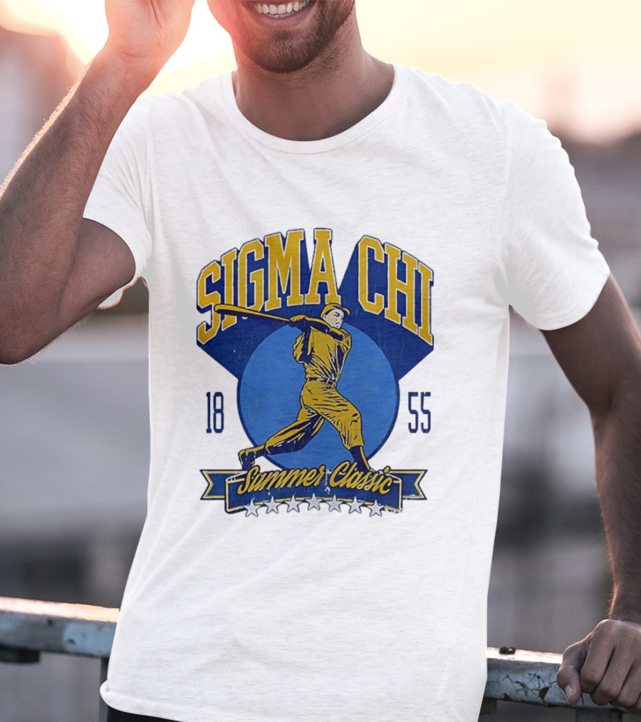 Sigma Chi Baseball Player Summer Classic 1855 T-Shirt