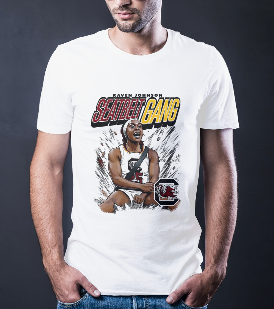 Raven Johnson Seatbelt Gang South Carolina Gamecocks Basketball T-Shirt