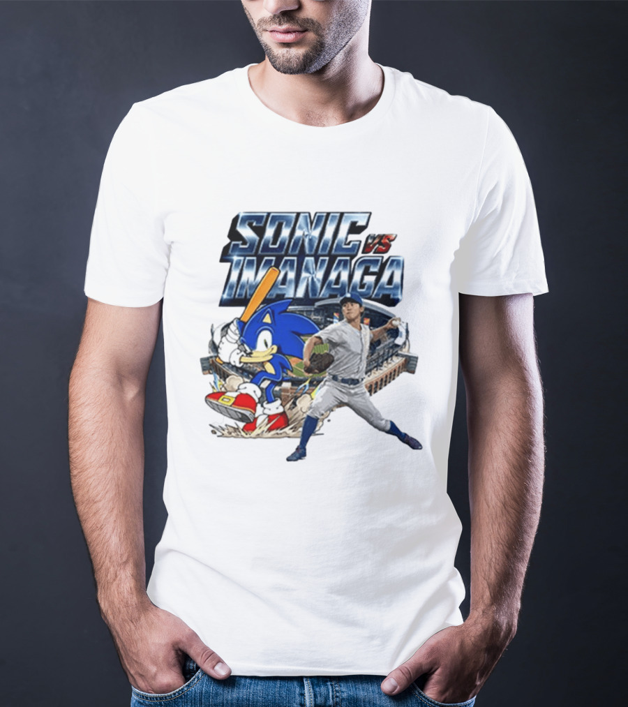 Sonic Vs Imanaga MLB Players Stadium Hedgehog Shota T-Shirt