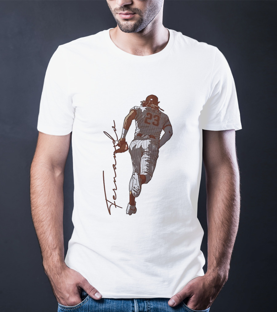 Fernando Tatis Jr. 23 San Diego Padres Baseball Ink Drawing T-Shirt