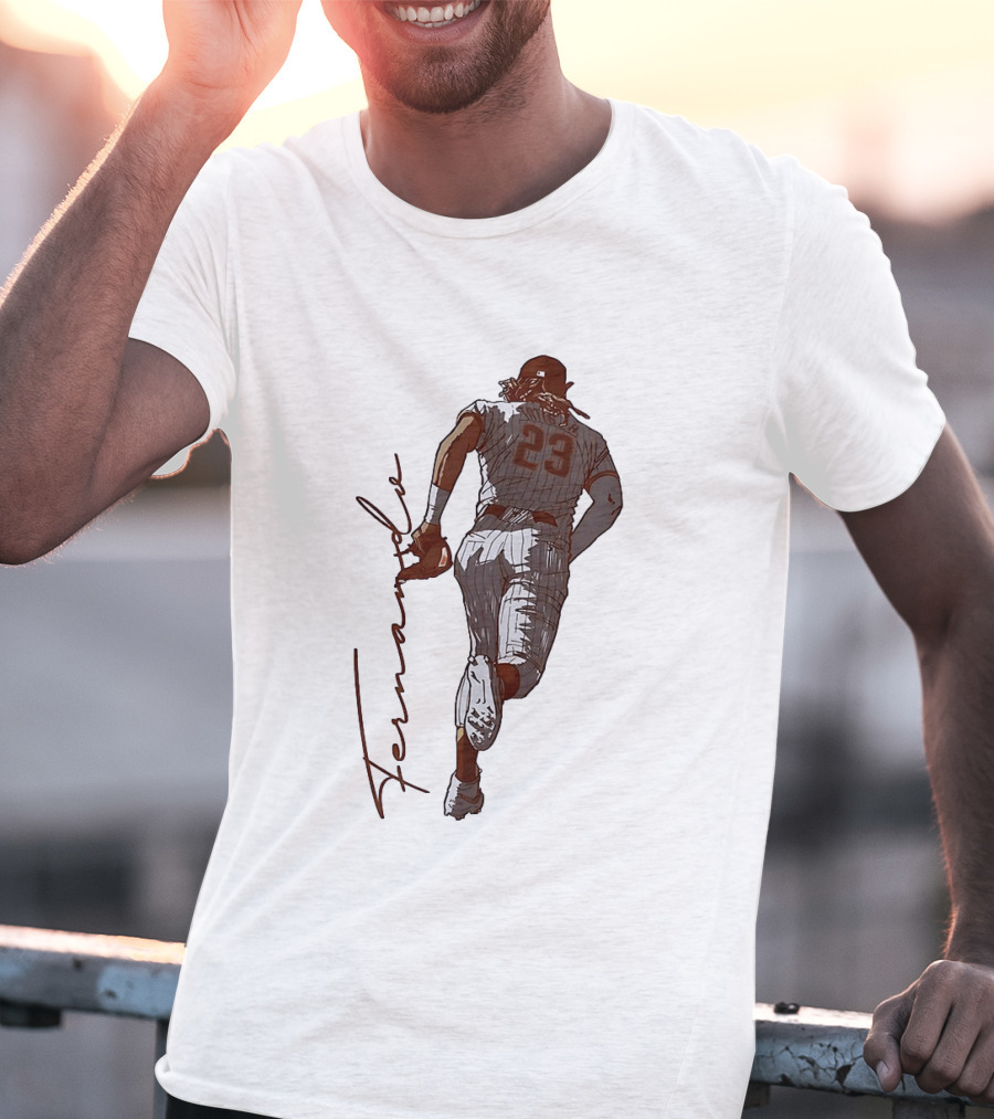 Fernando Tatis Jr. 23 San Diego Padres Baseball Ink Drawing T-Shirt