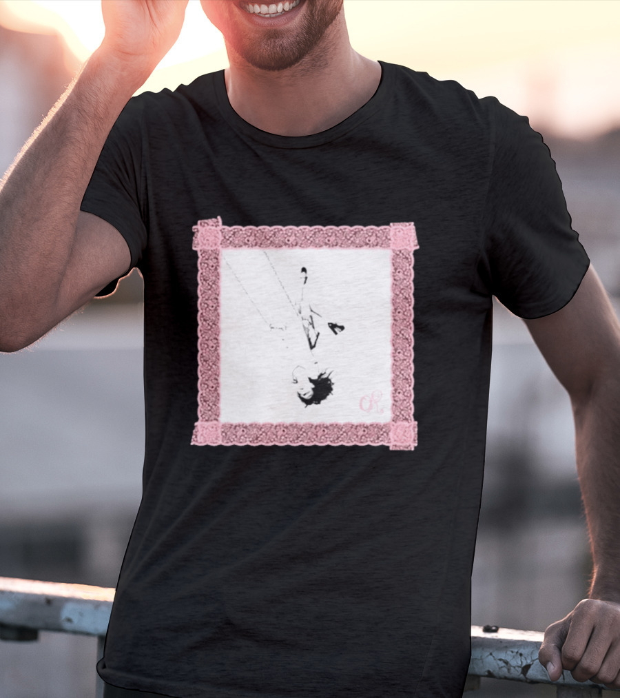 OR Pastel Pink Lace Border Swing T-Shirt