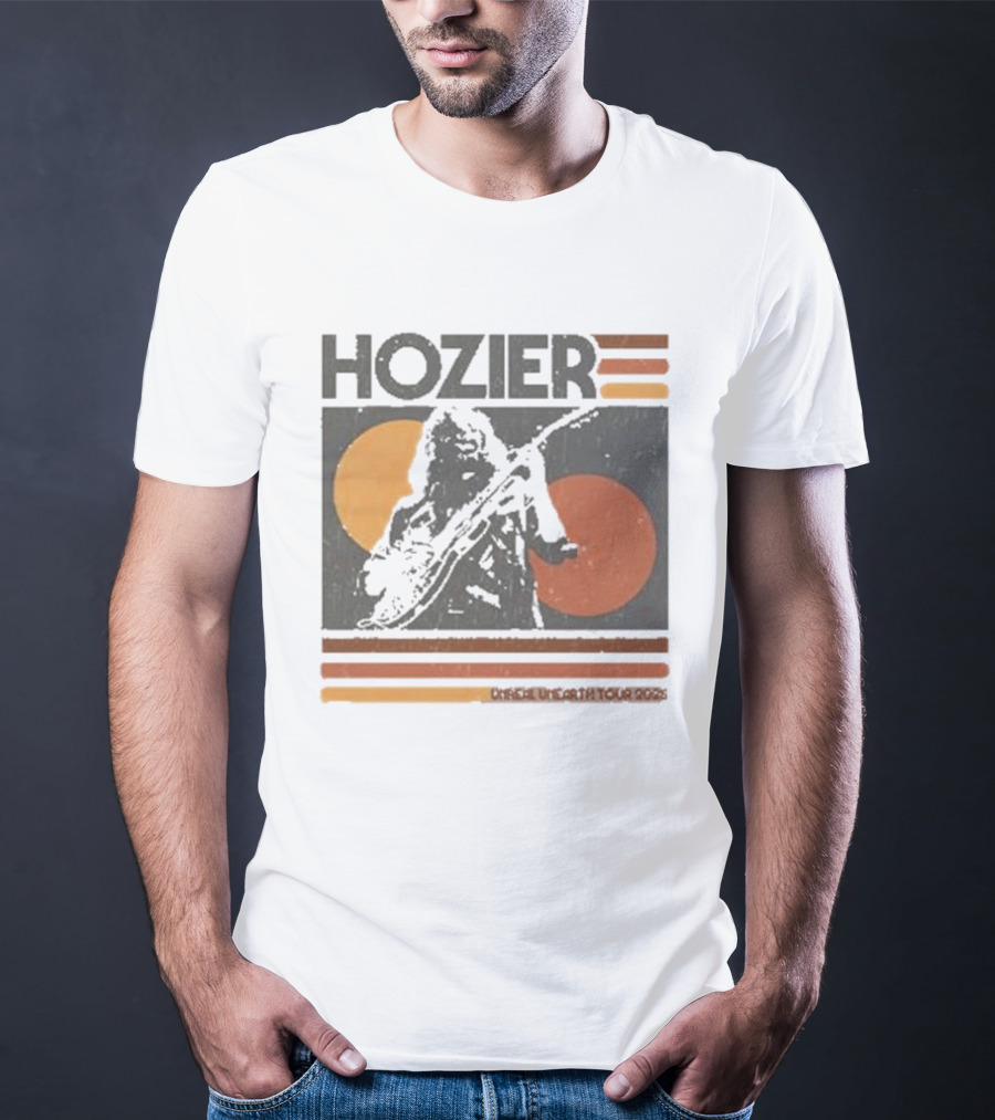 Hozier Unreal Unearth 2025 Tour Vintage Circles Guitar T-Shirt