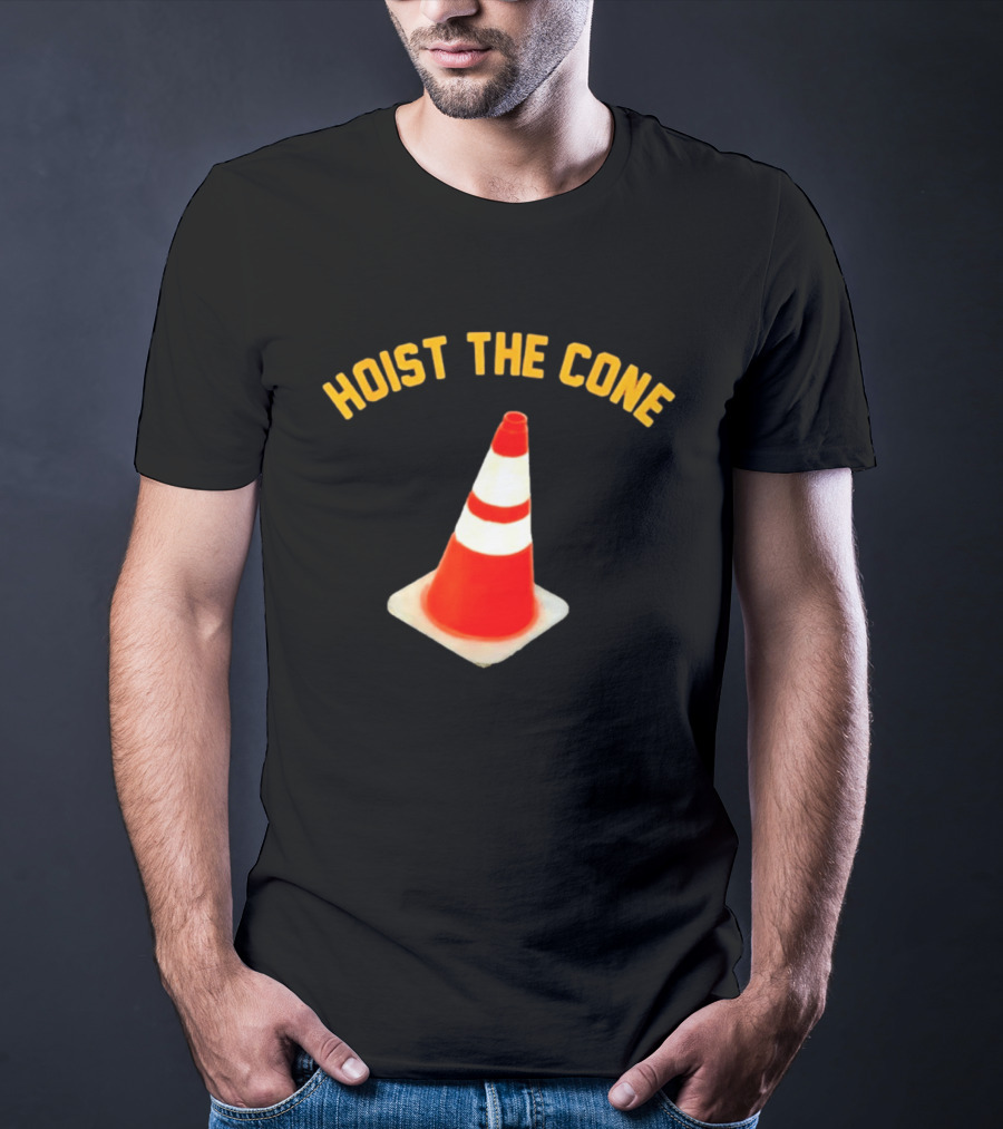 Pittsburgh Pirates Hoist The Cone Baseball Lifestyle Traffic Cone T-Shirt