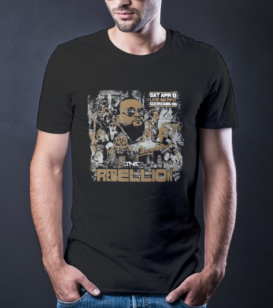 TNA Wrestling Rebellion 2026 Event Wrestling Superstars Collage T-Shirt