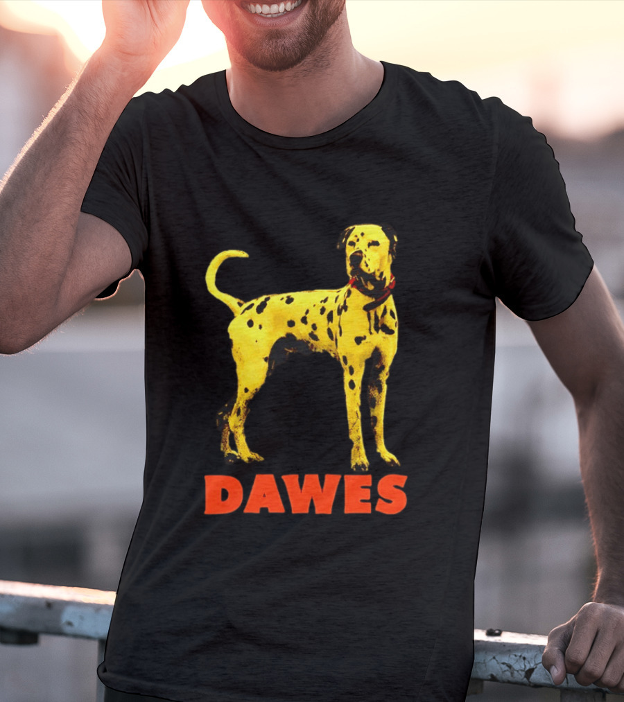 Dawes Dalmatian Dog Yellow And Red T-Shirt