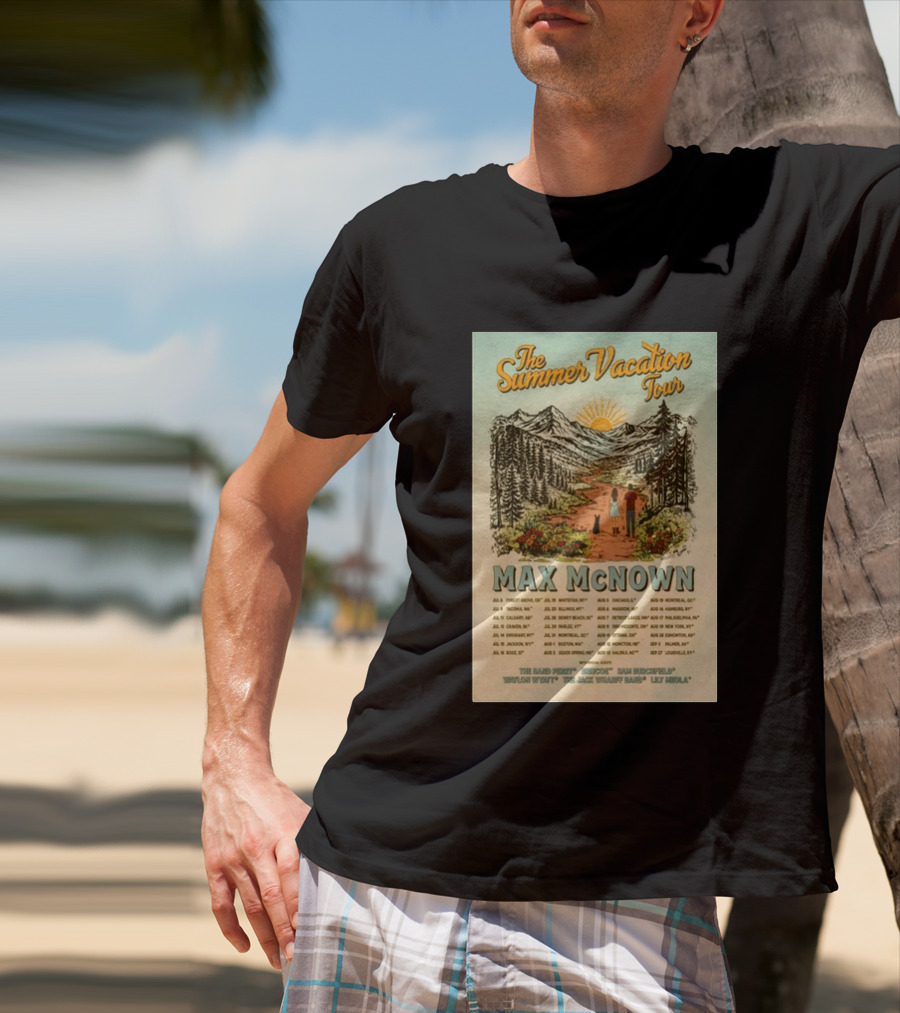 The Summer Vacation Tour 2026 Max McNown Concert Dates And Locations T-Shirt