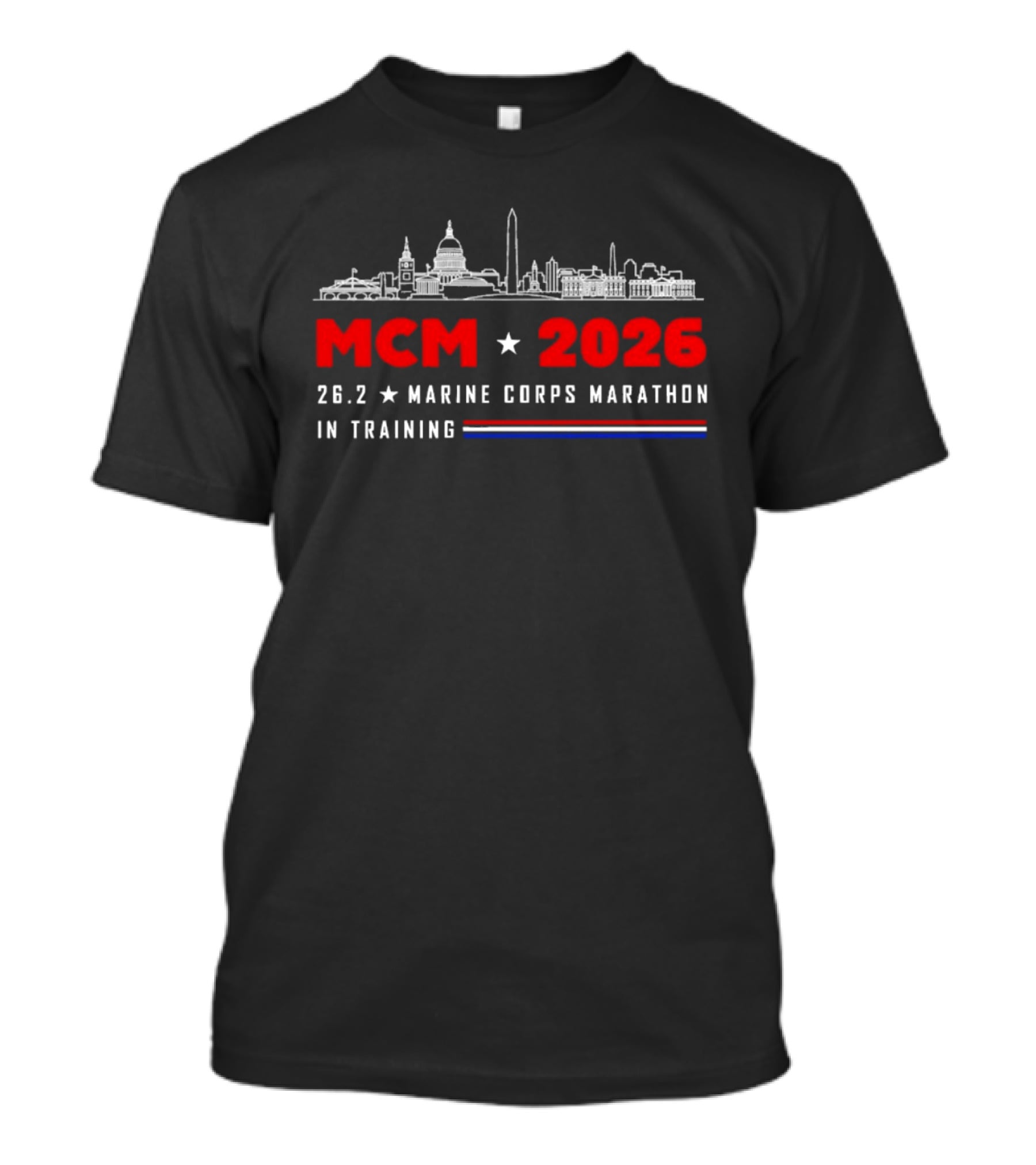 MCM 2026 26.2 Marine Corps Marathon In Training Skyline T-Shirt
