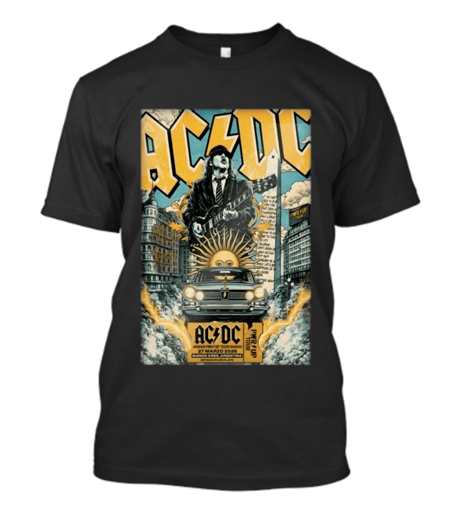 AC DC Power Up Tour 27 Marzo 2026 Buenos Aires Argentina T-Shirt