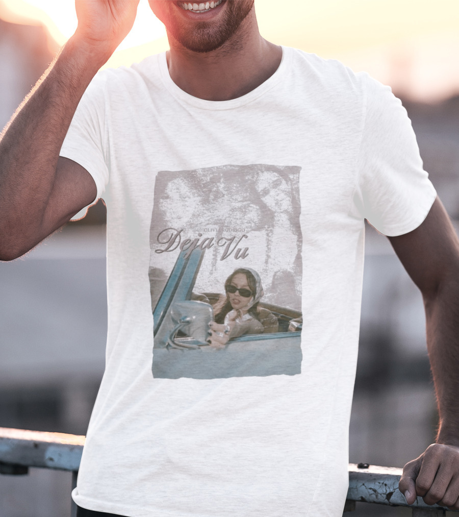 Olivia Rodrigo Deja Vu Vintage Car Photo And Elegant T-Shirt