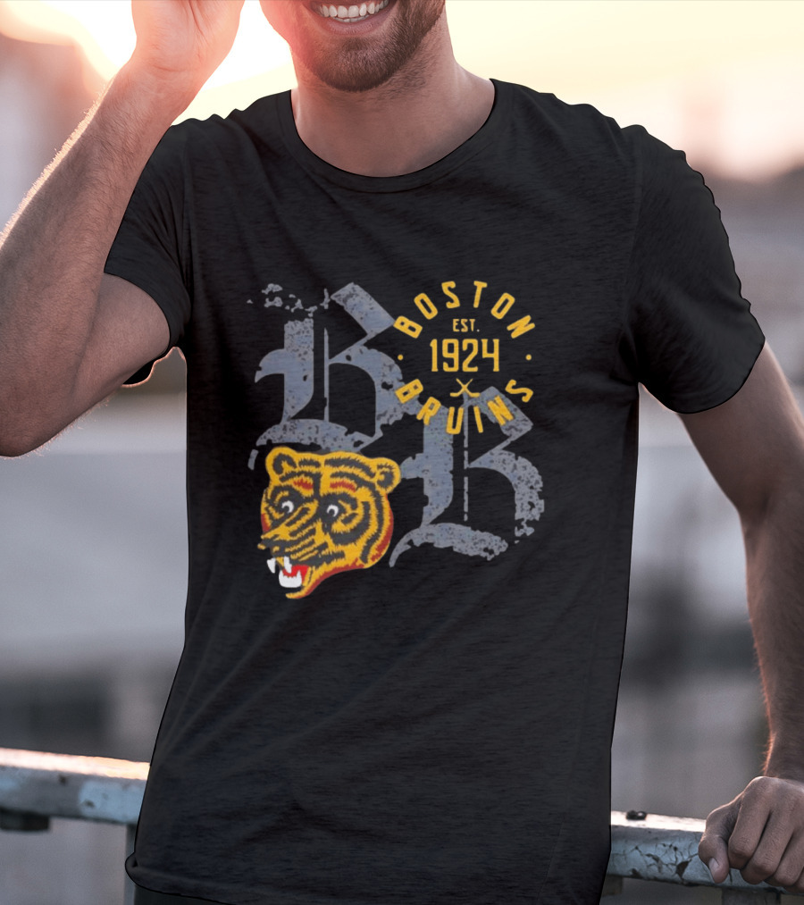 Boston Bruins EST 1924 Long Haul Classic Team Bear T-Shirt