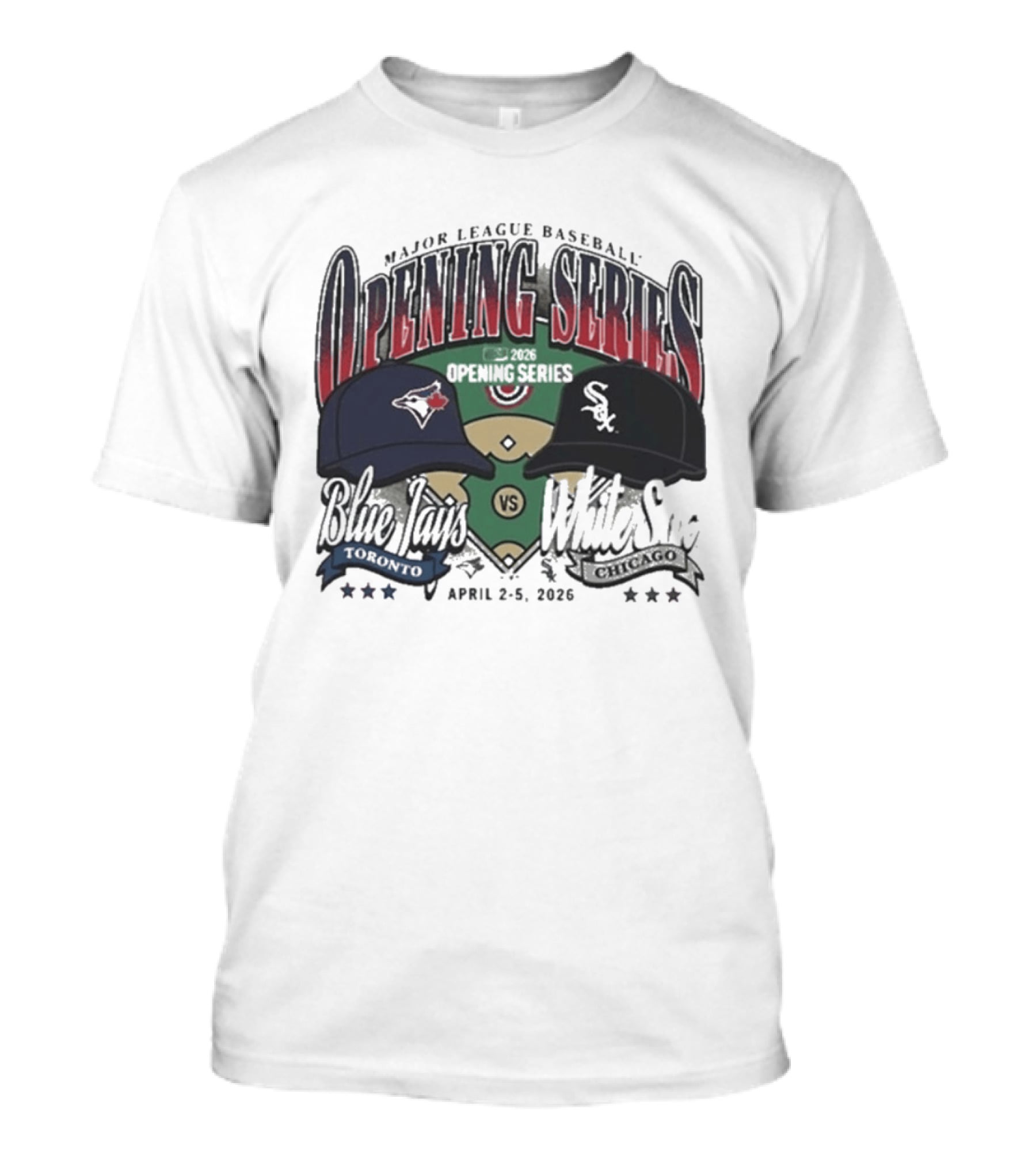 Major League Baseball Opening Series Blue Jays Vs White Sox April 2 5 2026 T-Shirt