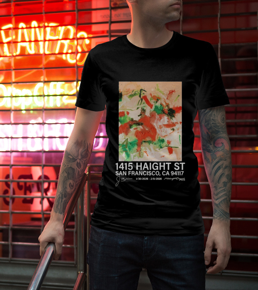 Midnight Organic J. Brian 1415 Haight St San Francisco CA 94117 T-Shirt