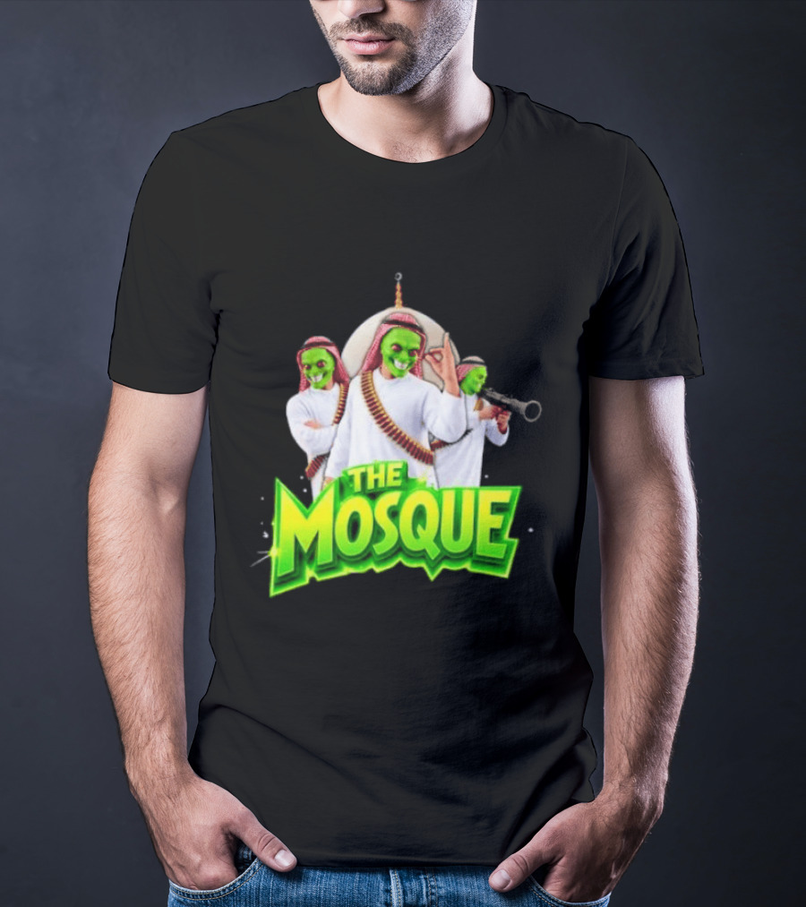 The Mosque Mask Green Faces Characters T-Shirt