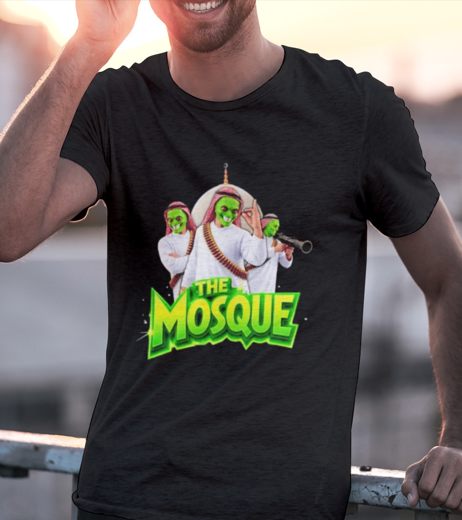 The Mosque Mask Green Faces Characters T-Shirt