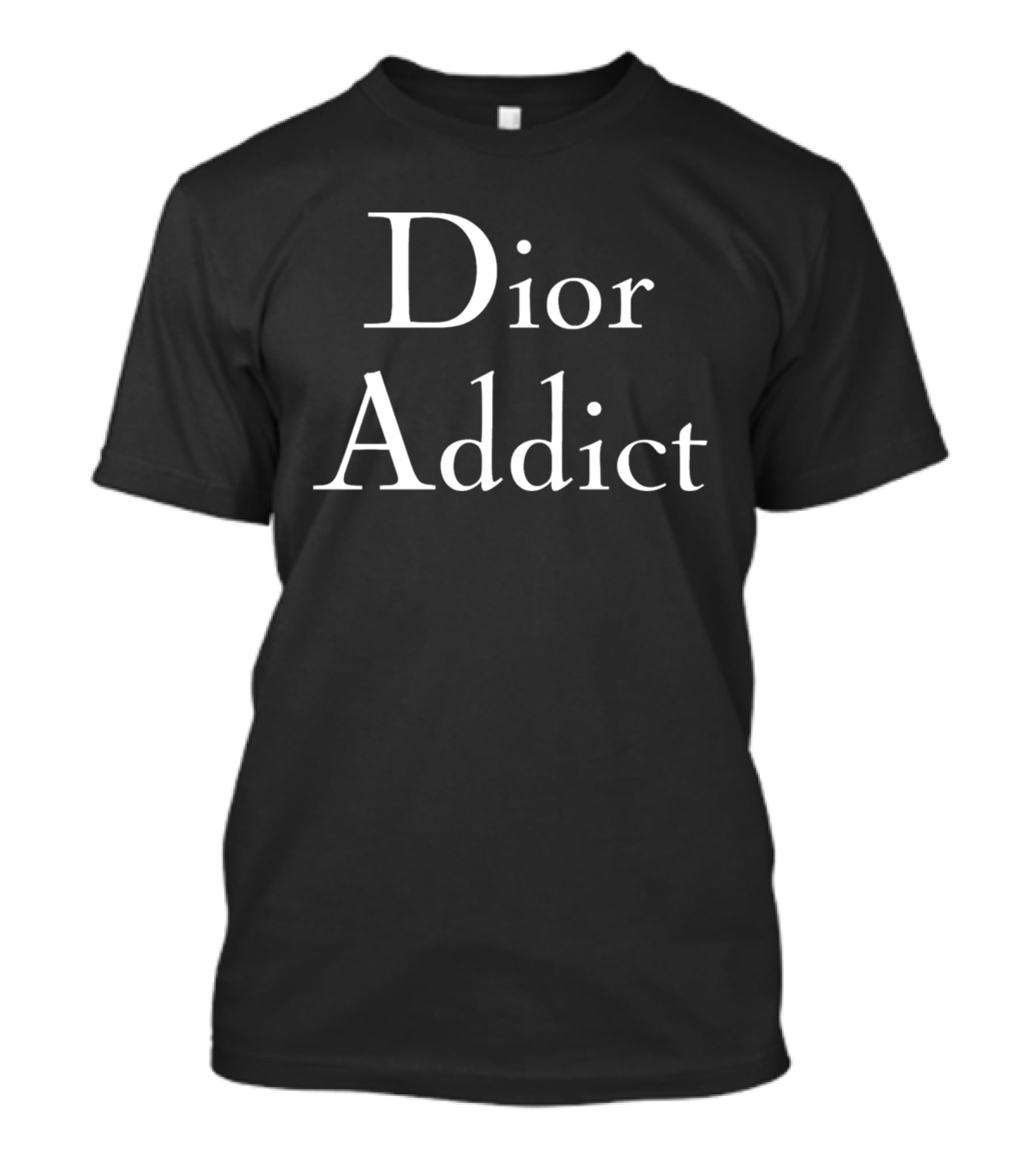 Dior Addict White Text Fashion Icon T-Shirt