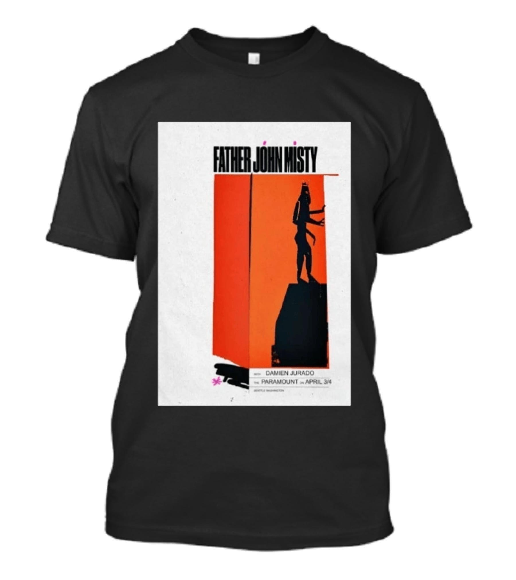 Father John Misty Seattle April 3 4 2026 Featuring Damien Jurado At Paramount Theater T-Shirt