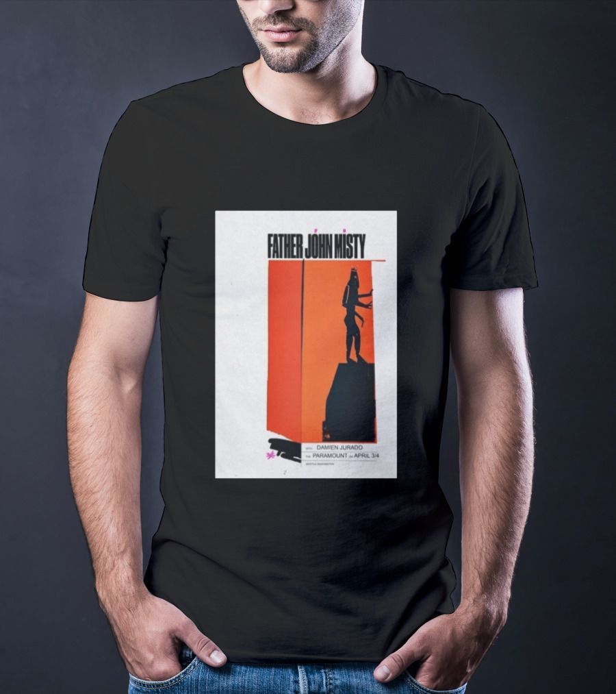 Father John Misty Seattle April 3 4 2026 Featuring Damien Jurado At Paramount Theater T-Shirt