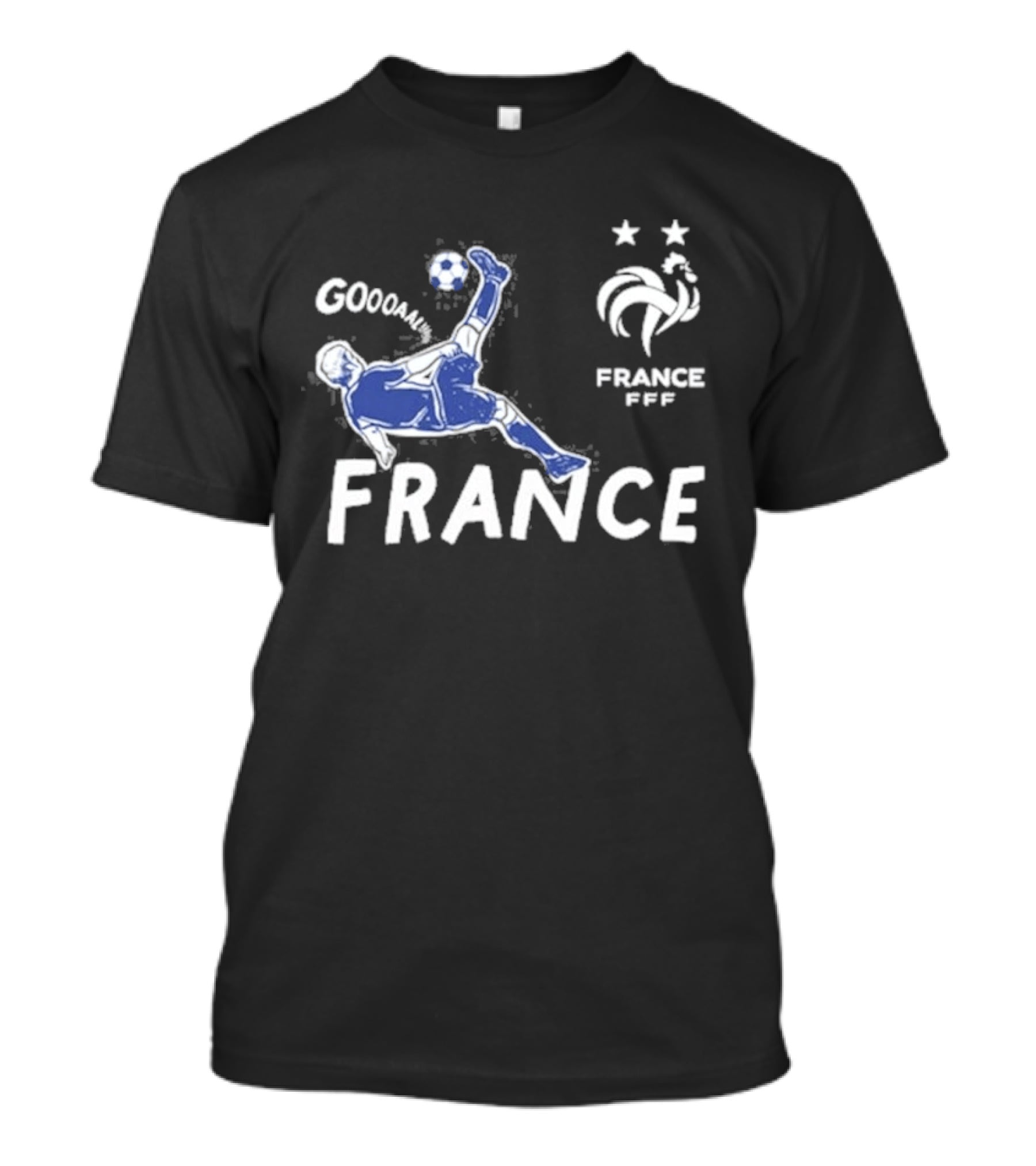 FRANCE National Team FFF Goool Soccer Star Navy T-Shirt