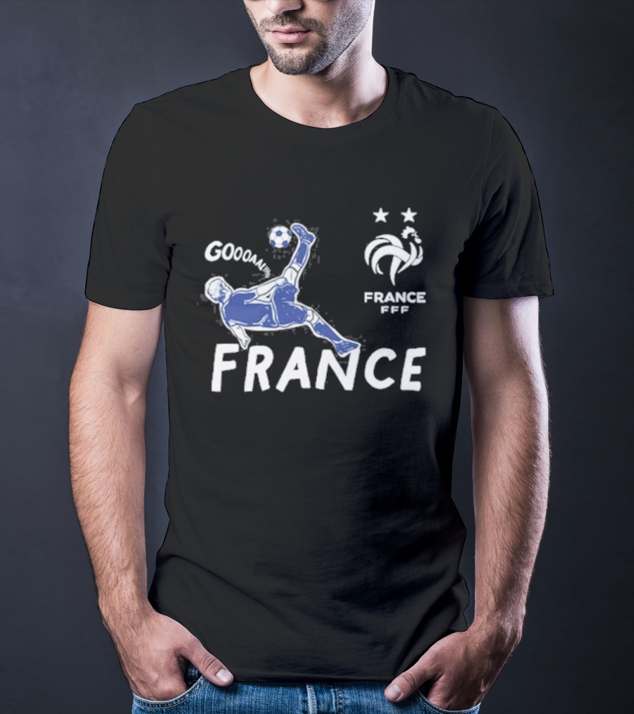 FRANCE National Team FFF Goool Soccer Star Navy T-Shirt