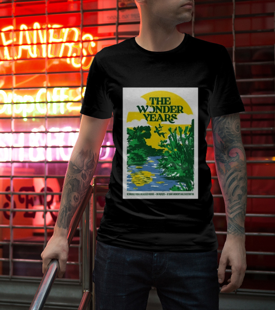 The Wonder Years St Andrew's Hall Detroit Michigan April 3 2026 Knuckle Puck Weakened Friends T-Shirt