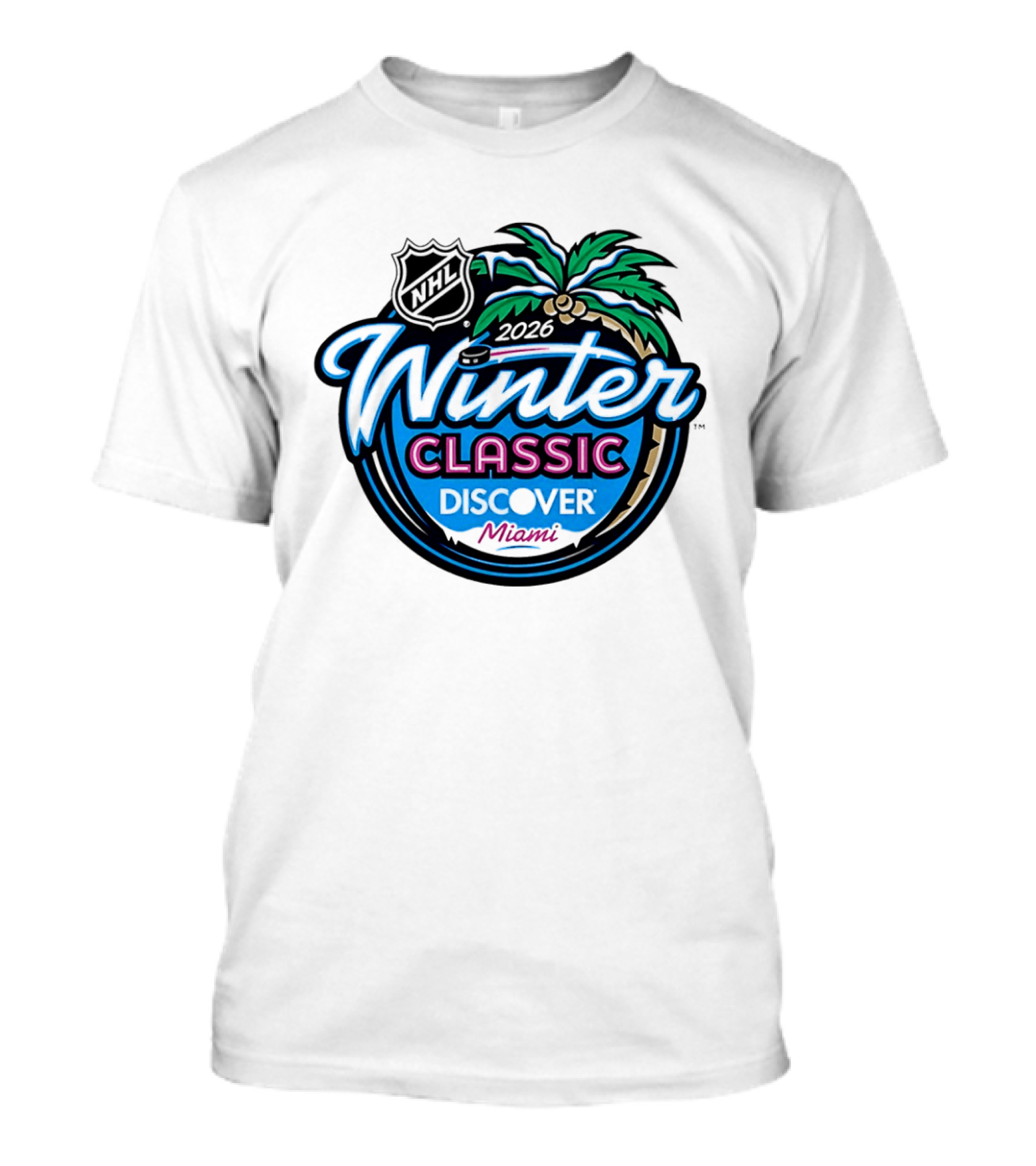 2026 NHL Winter Classic Discover Miami Palm Tree T-Shirt