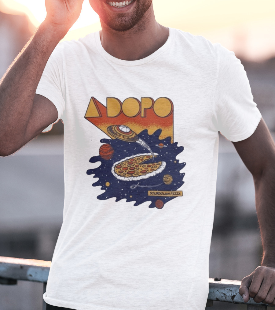 A Dopo UFO Sourdough Pizza Space Adventure T-Shirt