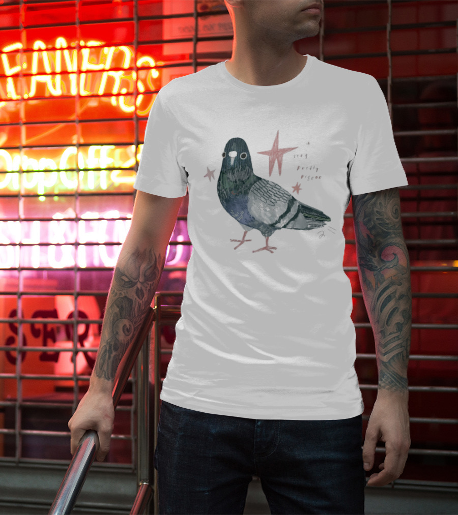 A Very Pretty Pigeon With Red Stars T-Shirt