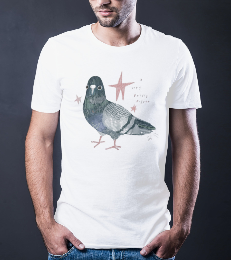 A Very Pretty Pigeon With Red Stars T-Shirt