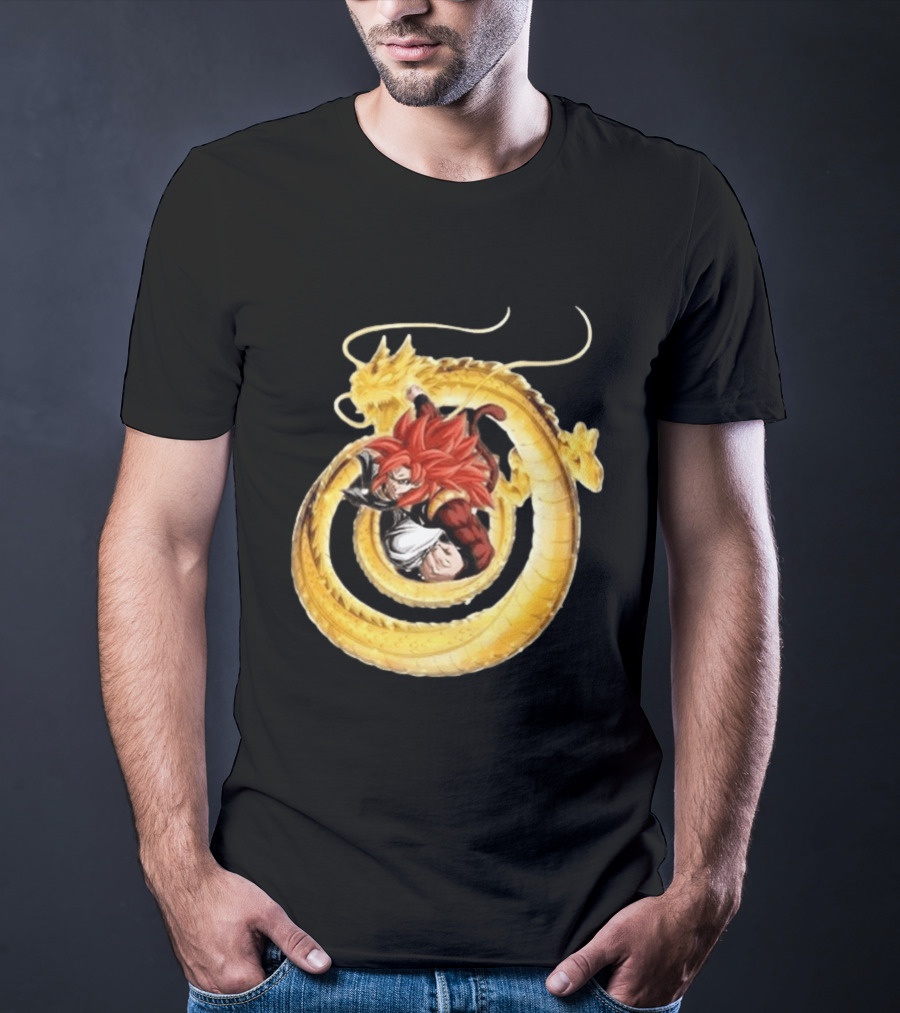 Dragon Ball Games Battle Hour 2026 Dokkan Battle Super Saiyan 4 Gogeta Shenron T-Shirt