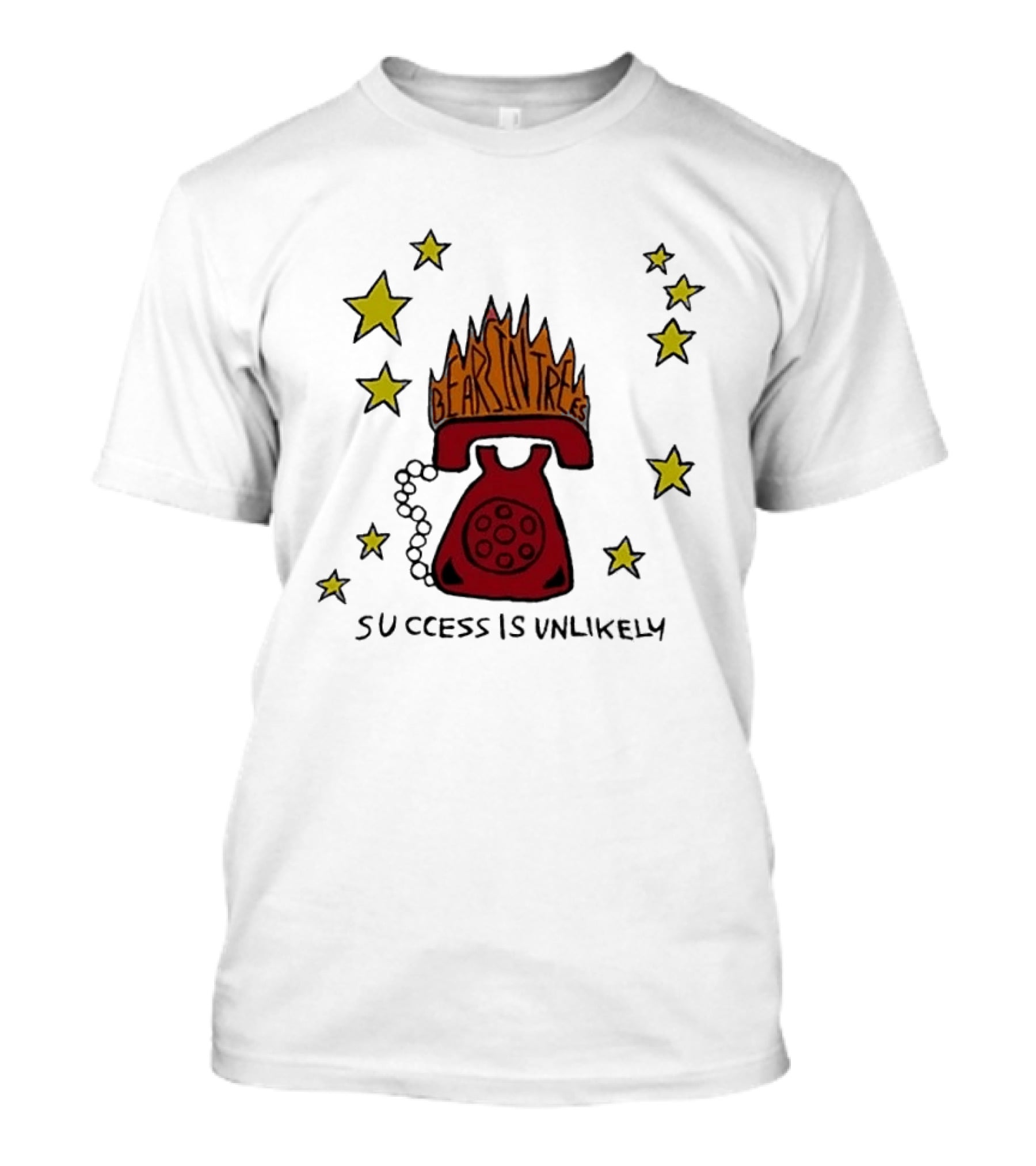 Bears In Trees Success Is Unlikely Burning Phone Starry Sky T-Shirt