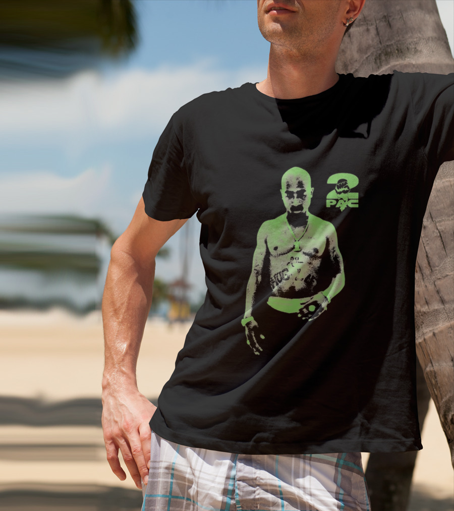 Tupac Shakur 2pac Thug Life Neon T-Shirt