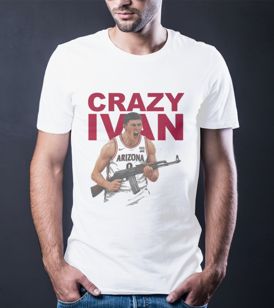 Crazy Ivan Arizona Basketball Player Holding Rifle T-Shirt
