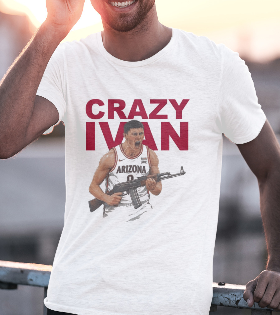 Crazy Ivan Arizona Basketball Player Holding Rifle T-Shirt