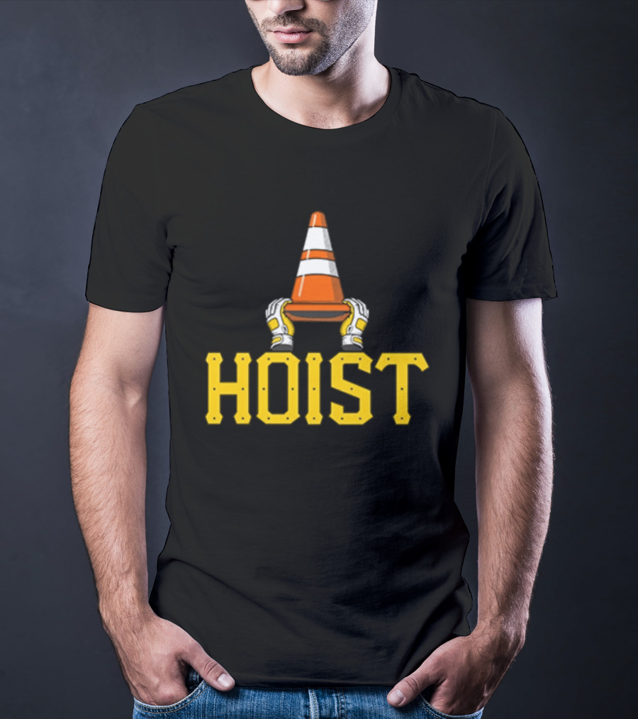 Hoist The Traffic Cone Pittsburgh Baseball Yellow Black Grafters T-Shirt