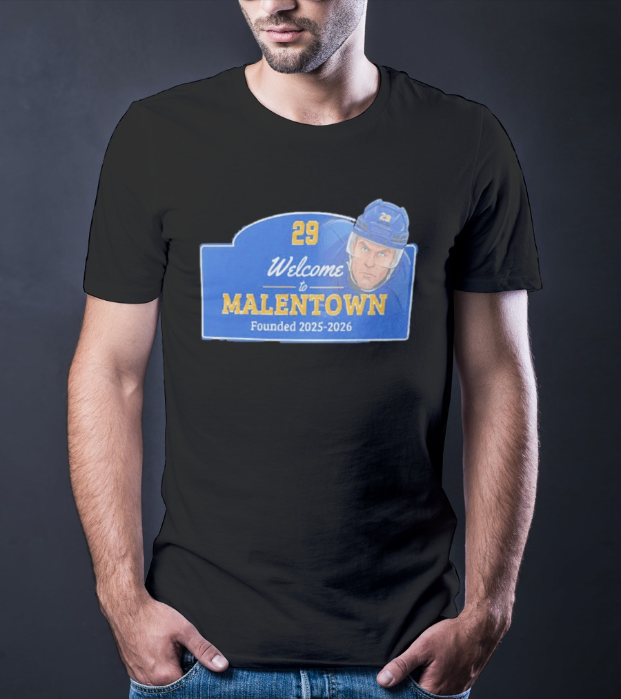 Welcome To Malentown 29 Beck Malenstyn Buffalo Sabres Founded 2025 2026 T-Shirt
