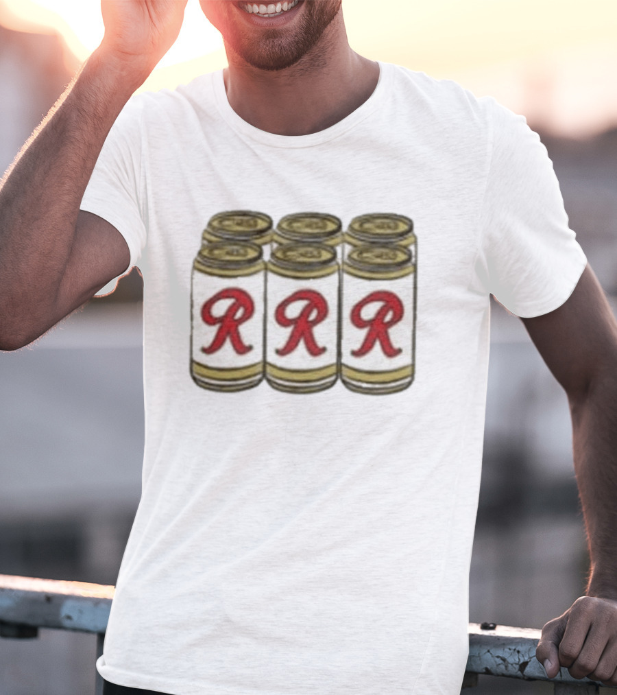 Rainier Beer Red R Six Pack Cans T-Shirt