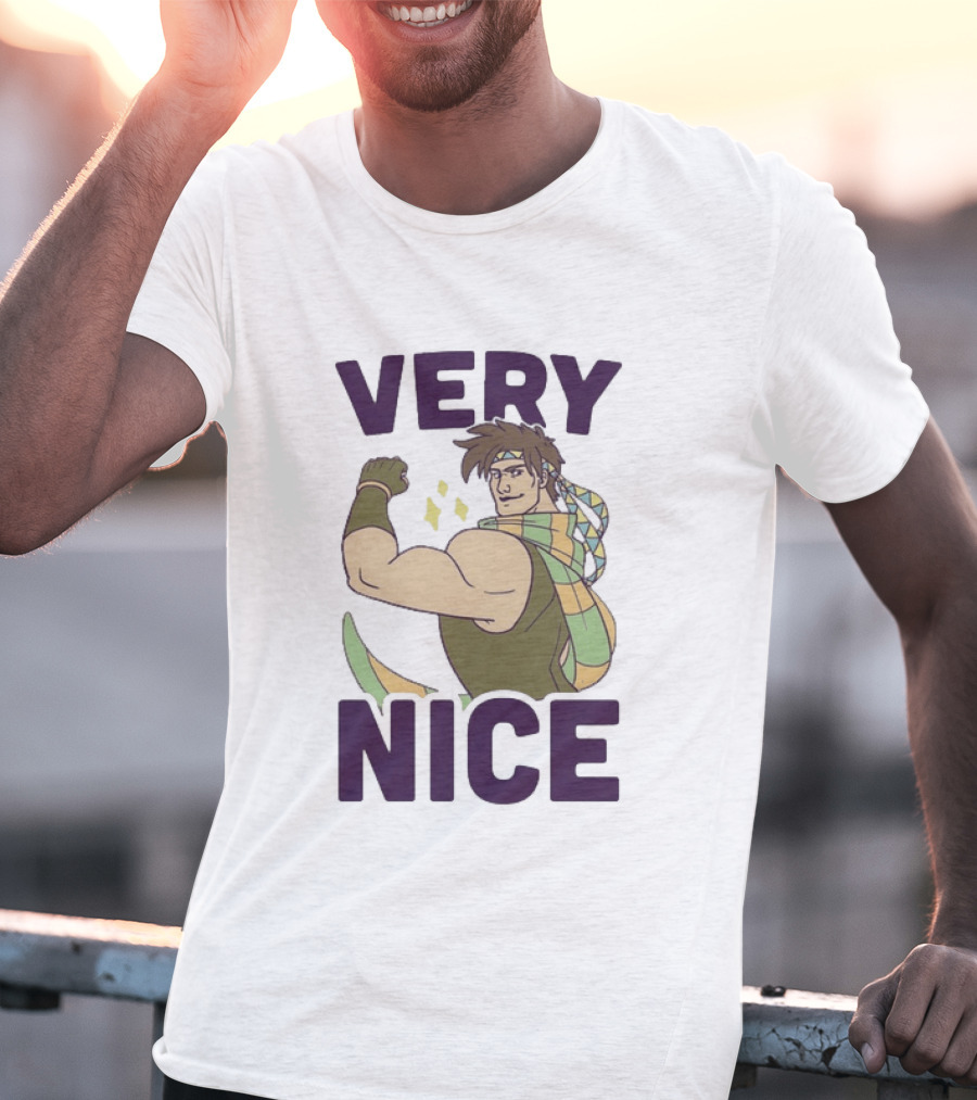 JoJo Very Nice Flex Pose Scarf Muscle T-Shirt
