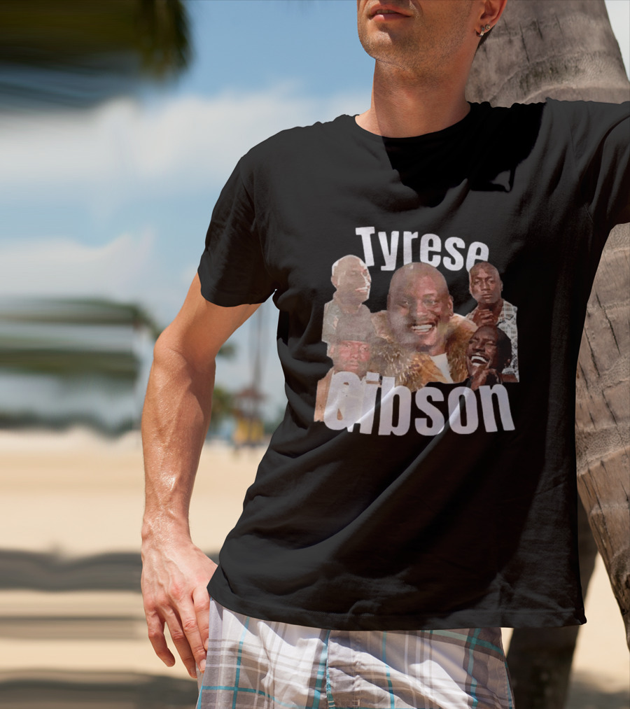 Tyrese Gibson American Ships Free Multiple Expressions T-Shirt