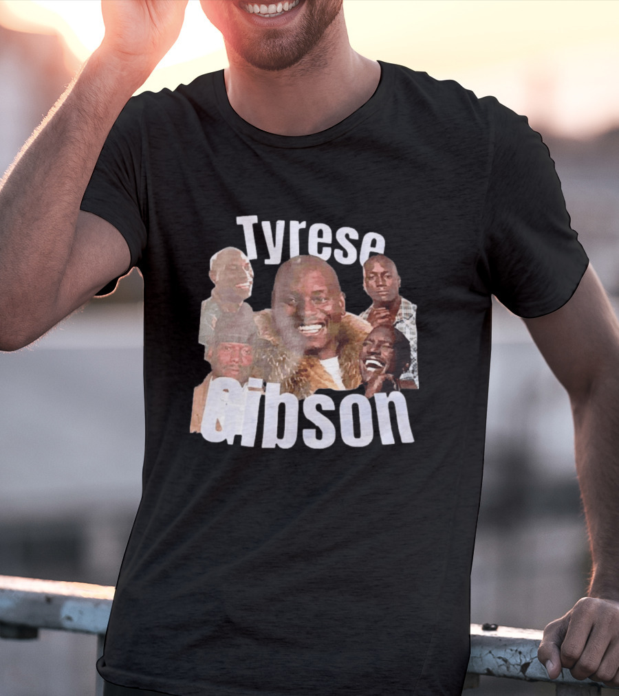 Tyrese Gibson American Ships Free Multiple Expressions T-Shirt