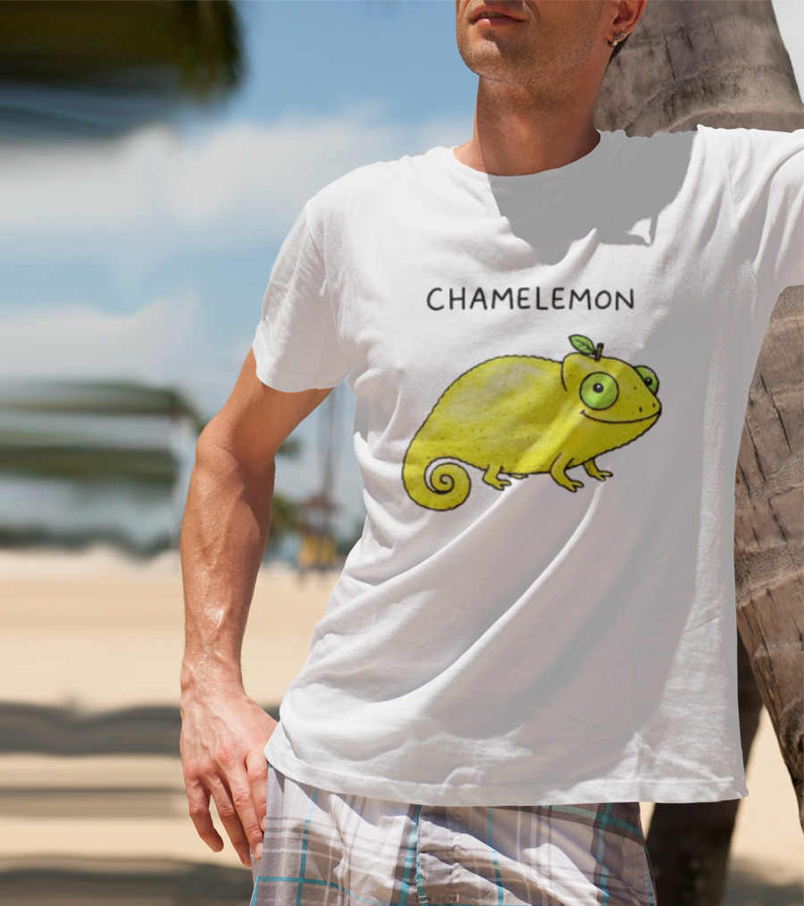 Chamelemon Lemon Chameleon Fruit Pun Humor T-Shirt