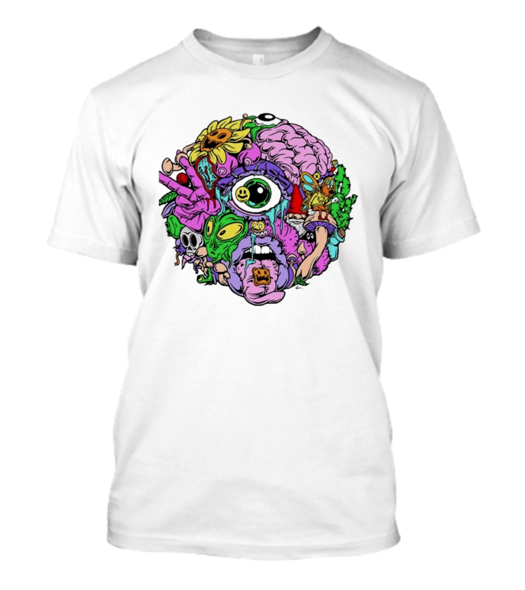 Chris Webby Psychedelic Art With Skull And Eye T-Shirt