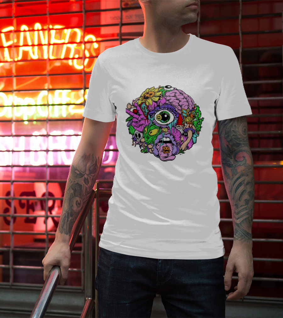 Chris Webby Psychedelic Art With Skull And Eye T-Shirt