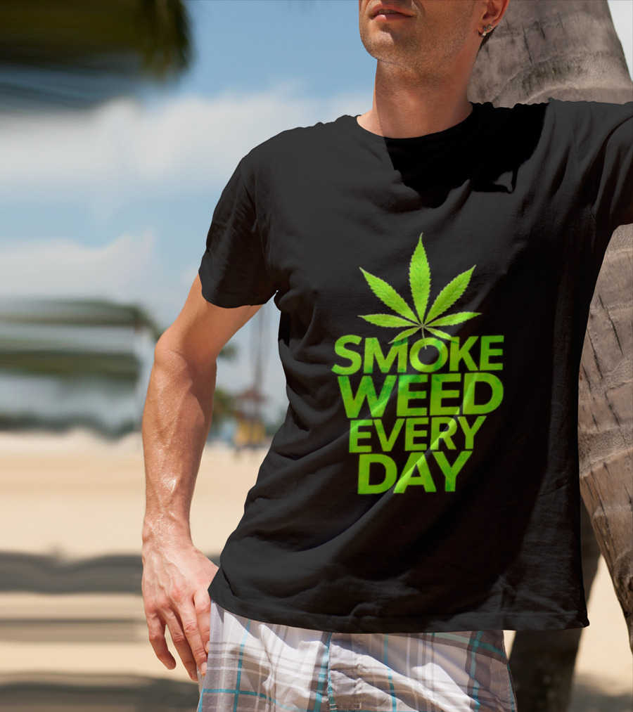 Smoke Weed Every Day Cannabis For Sale Ships Free Leaf T-Shirt