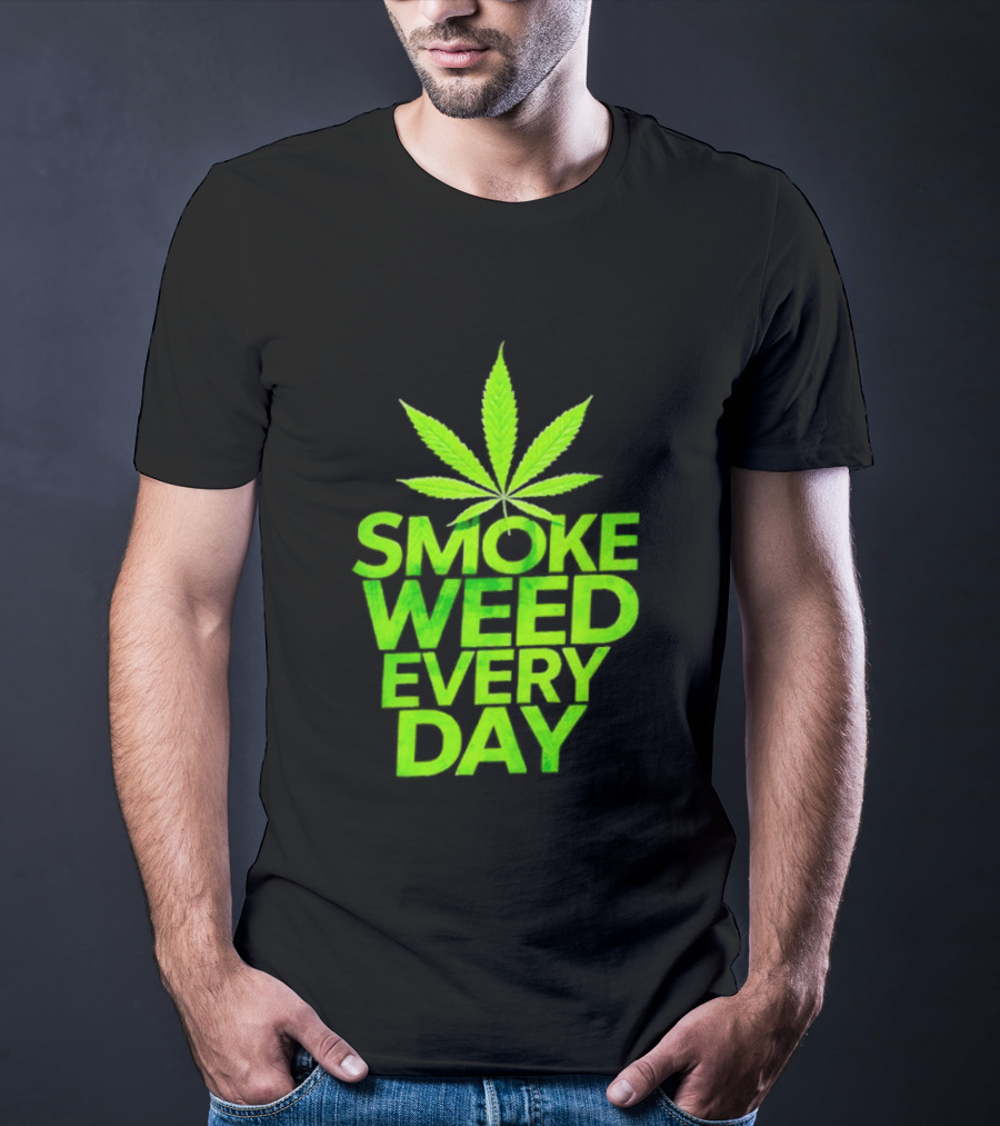 Smoke Weed Every Day Cannabis For Sale Ships Free Leaf T-Shirt