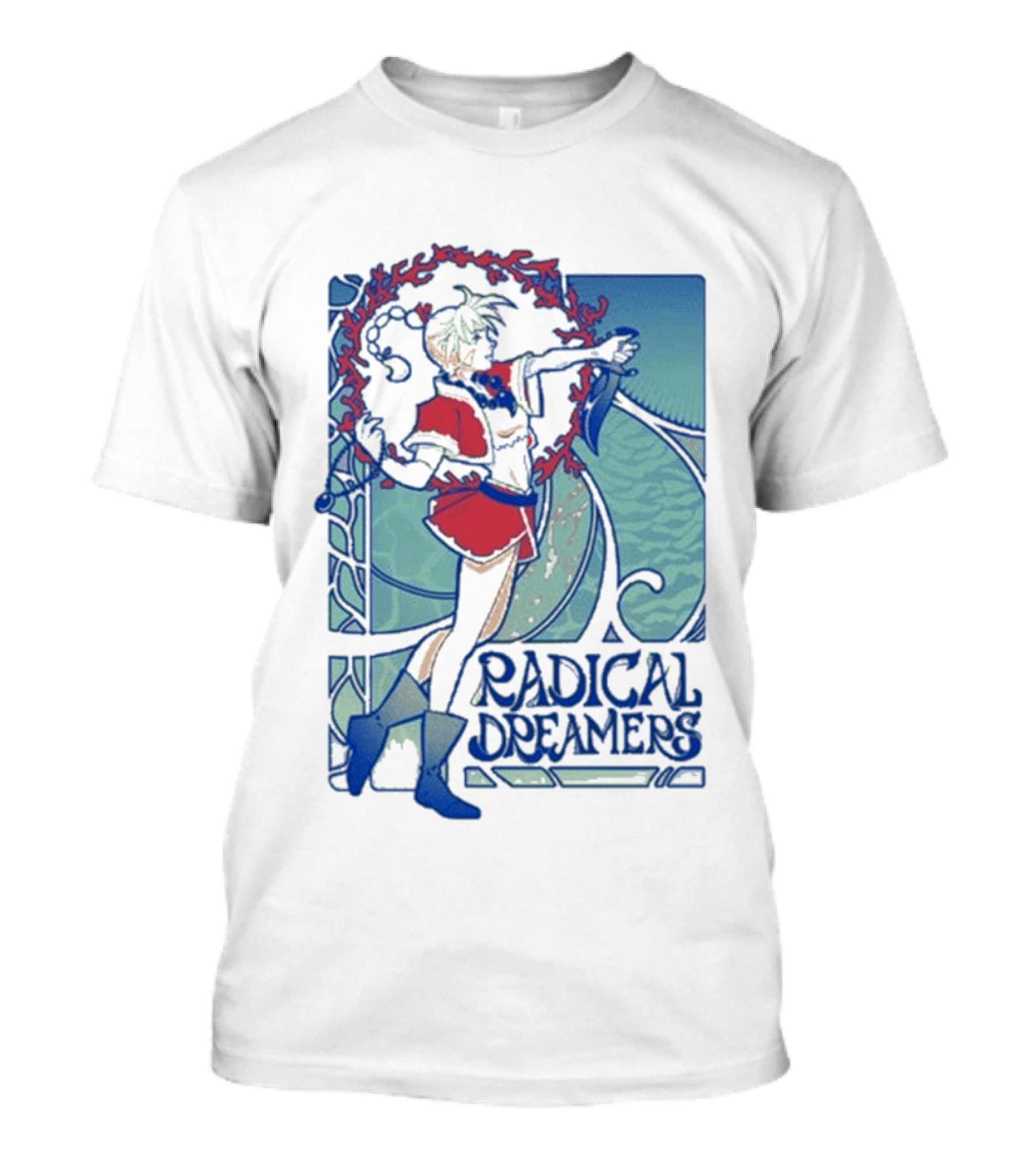 Radical Dreamers Frost Fatales 2026 Anime Girl Art Nouveau T-Shirt