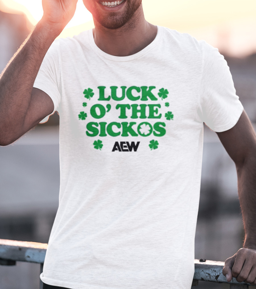 LUCK O' THE SICKOS AEW St. Paddy's Day 2026 Standard Soft Ringer T-Shirt