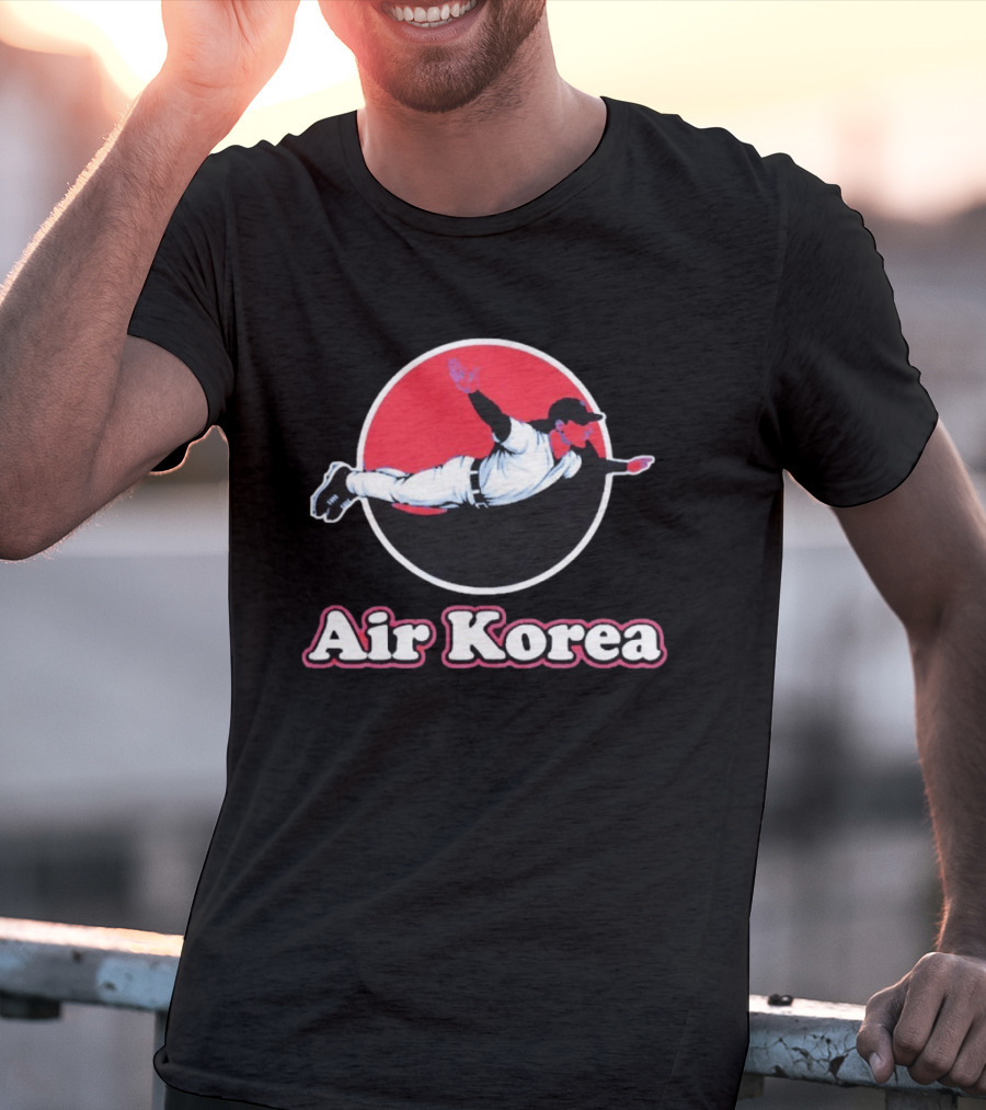 Air Korea Flying High World Baseball Classic Player Black And White T-Shirt